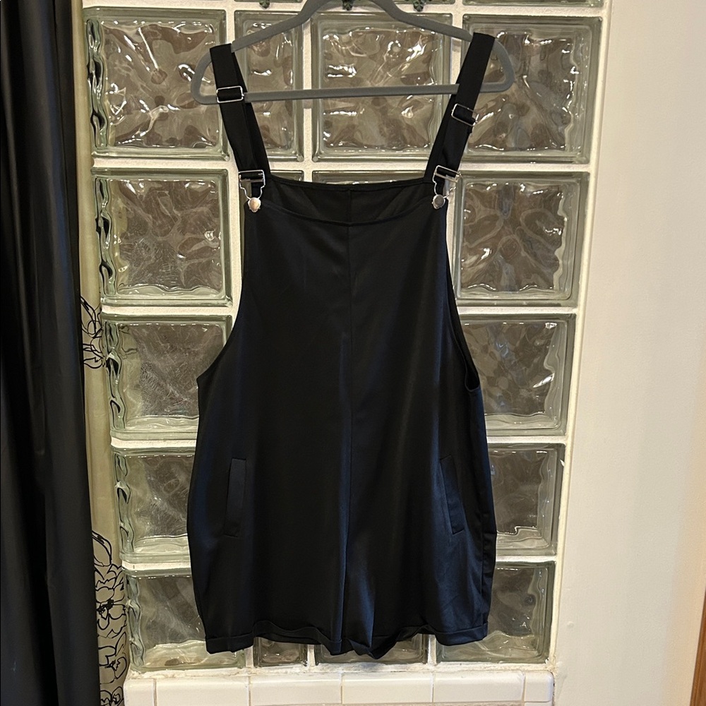 Black Overall Romper